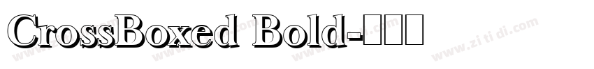 CrossBoxed Bold字体转换